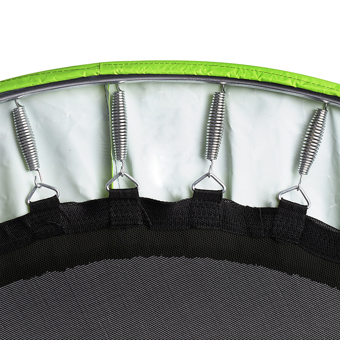 Фото к товару Батут ROCKET, d=140, внешняя сетка высотой 88 см., общая высота 122 см. черный с салатовым Батут ROCKET, d=140, внешняя сетка высотой 88 см., общая высота 122 см. черный с салатовым