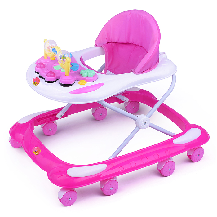 Ходунки 1609-1 "Цветок" (розовый-белый) в пакете Ходунки 1609-1 "Цветок" (розовый-белый) в пакете