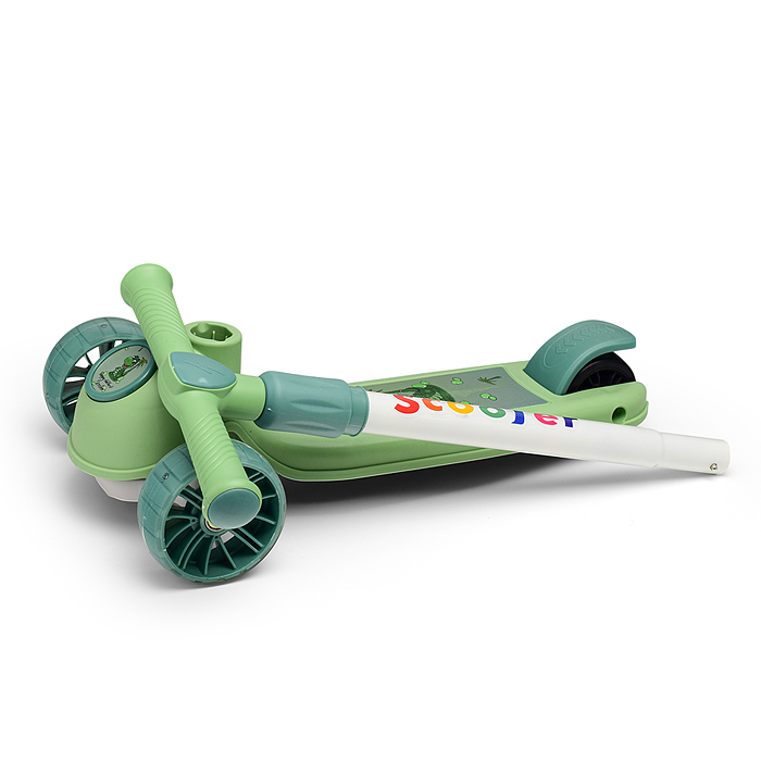 Фото к товару Самокат U001568Y 3-х. кол., колеса световые PU, зеленый, в коробке Самокат U001568Y 3-х. кол., колеса световые PU, зеленый, в коробке