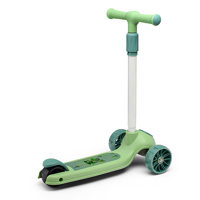 Фото к товару Самокат U001568Y 3-х. кол., колеса световые PU, зеленый, в коробке Самокат U001568Y 3-х. кол., колеса световые PU, зеленый, в коробке