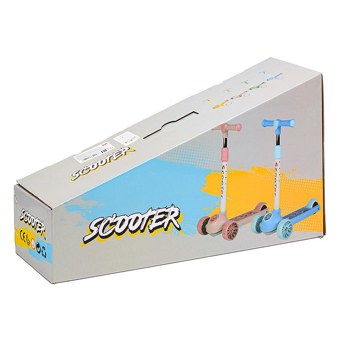 Фото к товару Самокат U001568Y 3-х. кол., колеса световые PU, зеленый, в коробке Самокат U001568Y 3-х. кол., колеса световые PU, зеленый, в коробке