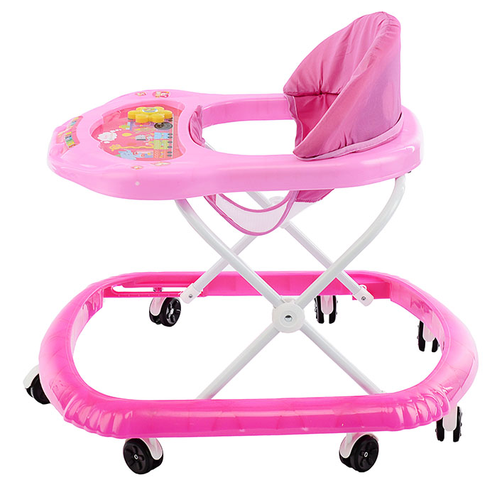 Ходунки 902-1 "Цветок" со звуком (розовый) в пакете