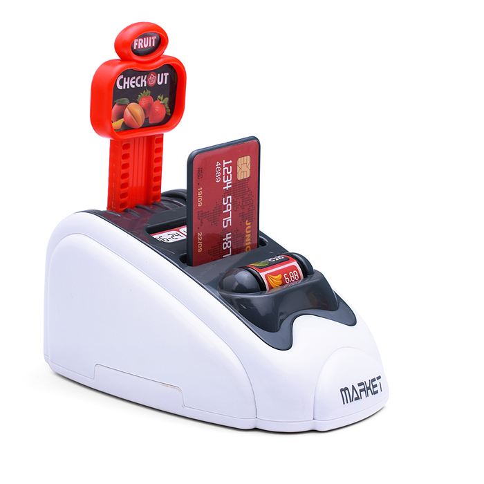 Фото к товару Игровой набор 668-119 "Касса" (с набором продуктов) в коробке Игровой набор 668-119 "Касса" (с набором продуктов) в коробке