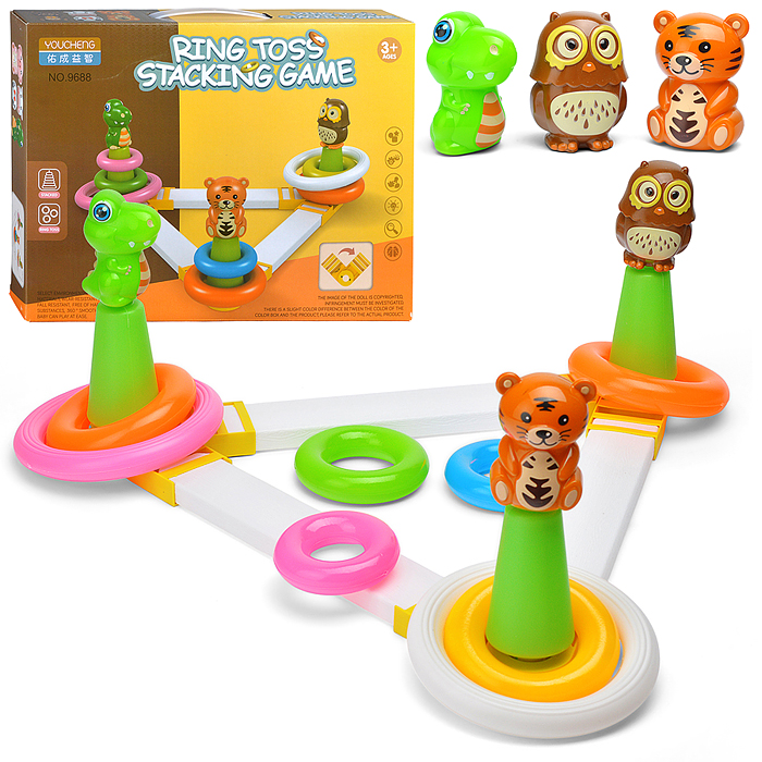 Кольцеброс 9688 "Спортивные зверята" в коробке