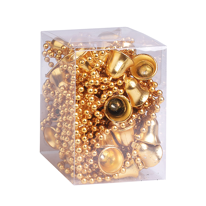 Фото к товару Бусы новогодние S2638 (золотые с колокольчиками, 5м) Бусы новогодние S2638 (золотые с колокольчиками, 5м)