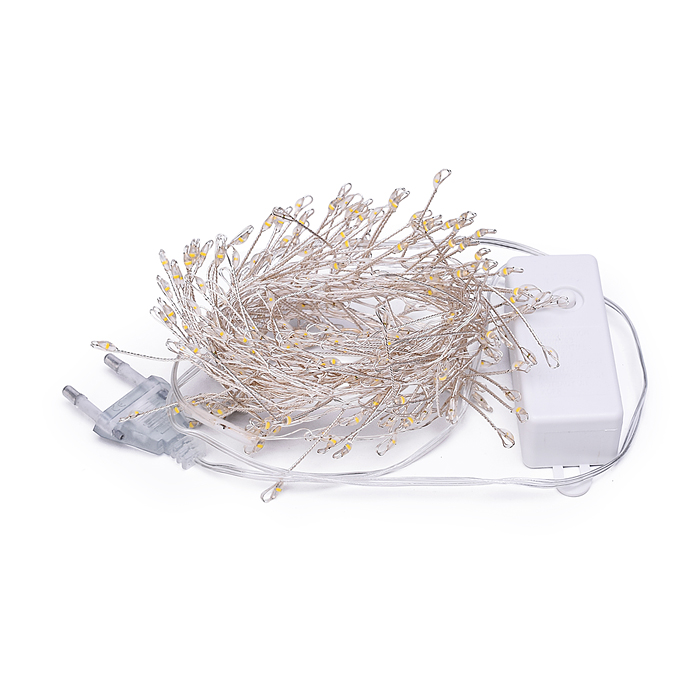 Фото к товару Электрогирлянда Мишура, 3м, 100 ламп, теплый Электрогирлянда Мишура, 3м, 100 ламп, теплый