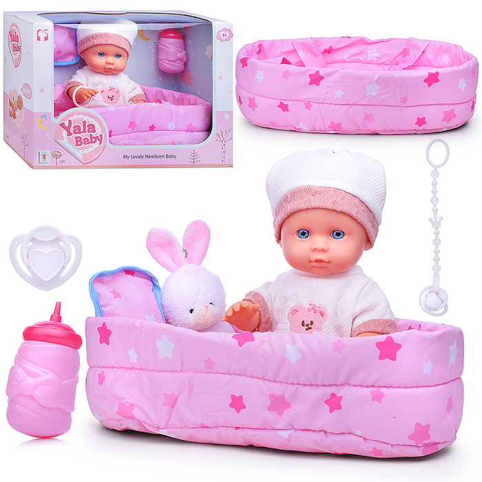 Пупс YL2530N-C "Саманта" (пьет, писает) с аксессуарами, в коробке