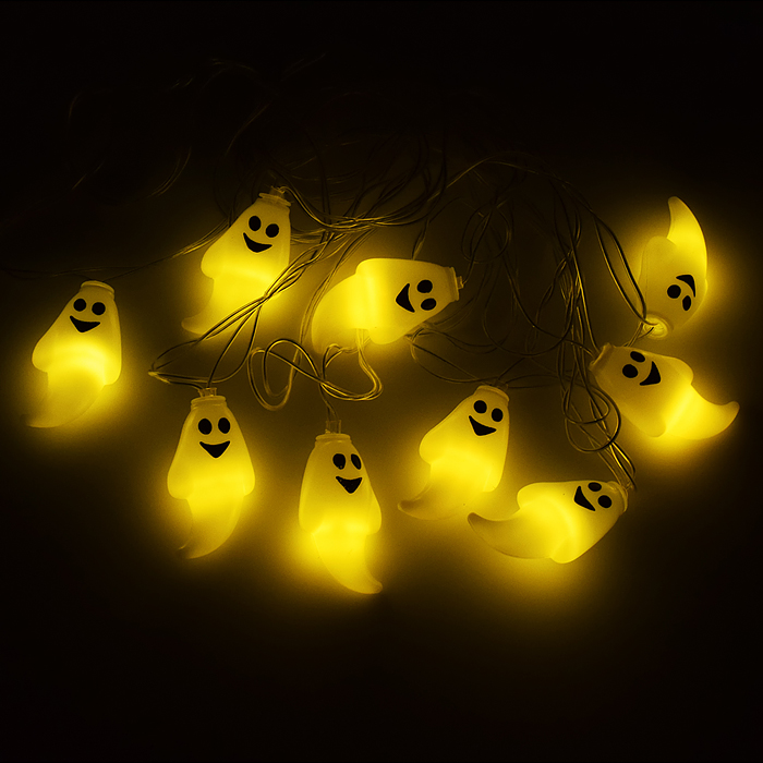 Фото к товару Электрогирлянда Привидения, 2м, 10 ламп Электрогирлянда Привидения, 2м, 10 ламп