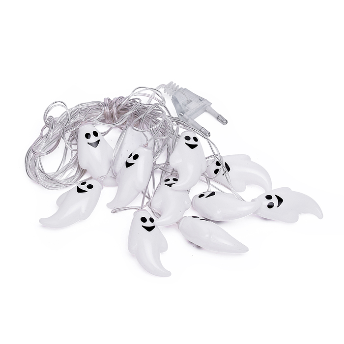 Фото к товару Электрогирлянда Привидения, 2м, 10 ламп Электрогирлянда Привидения, 2м, 10 ламп