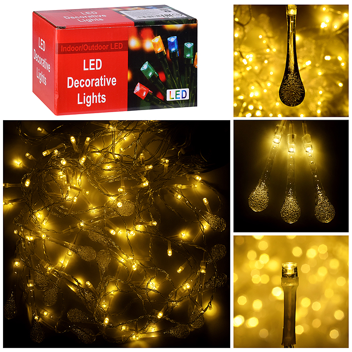 Электрогирлянда Бахрома, 3м, 96 ламп, теплый Электрогирлянда Бахрома, 3м, 96 ламп, теплый