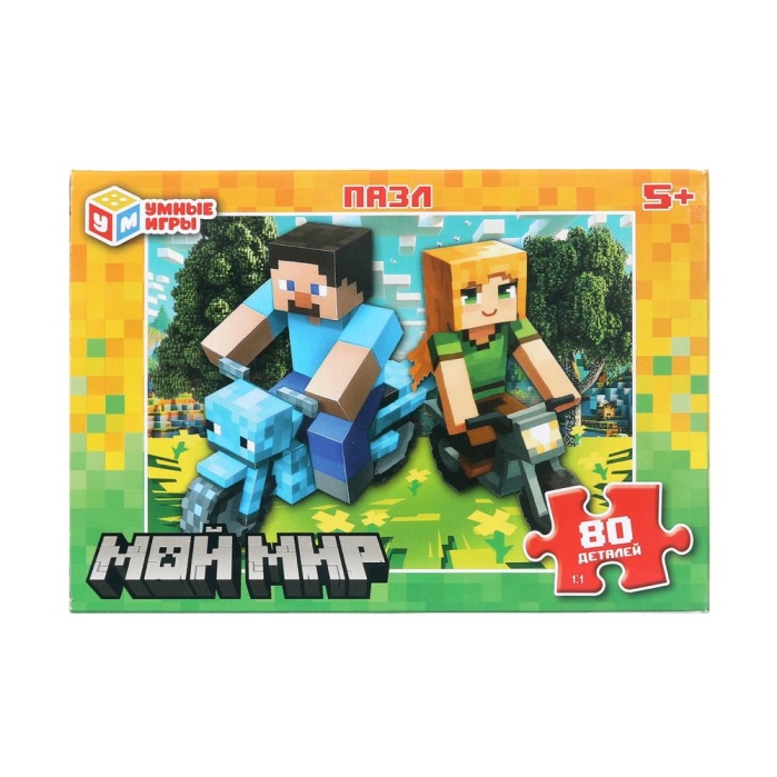 Пазлы 80 "Мой мир" 130х90х25 мм.