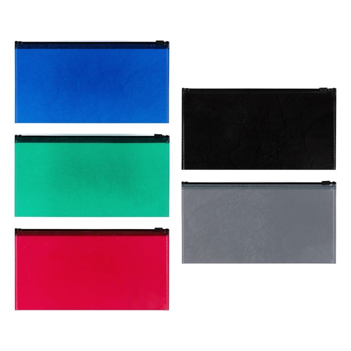 Папка-конверт на ZIP-молнии travel 180 мкм. волокно, ассорти Premier 