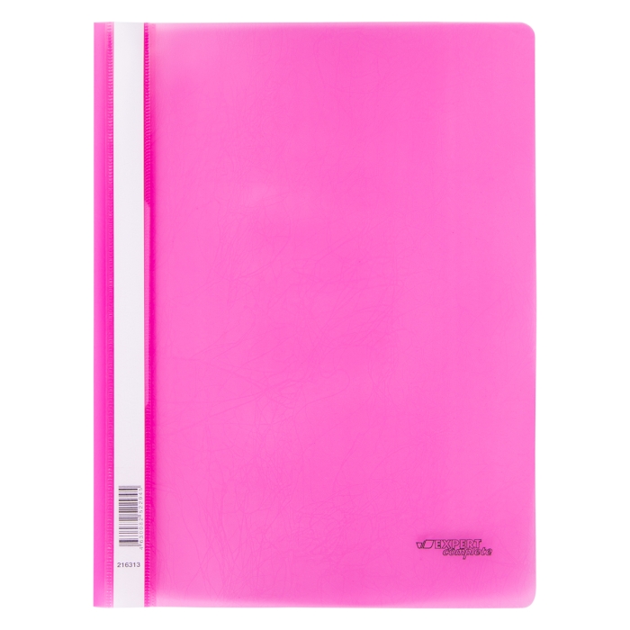 Папка-скоросшиватель A4 140/180 мкм. волокно розовый Trend neon