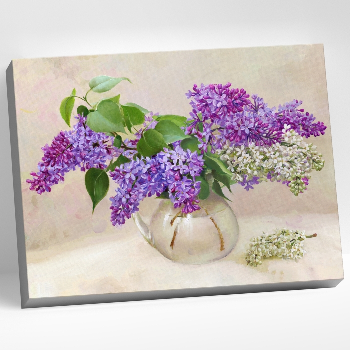 Картина по номерам 40х50 "Бузин. Ветки сирени" (29 цветов)