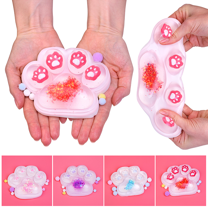 Игрушка-антистресс 00-7177 "Лапка с блестками" Игрушка-антистресс 00-7177 "Лапка с блестками"