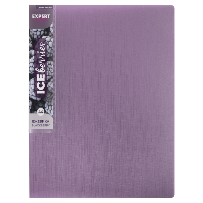 Папка с металлическим прижимом A4 700 мкм. 20 мм лён 1 шт. ежевика Trend ICEberries