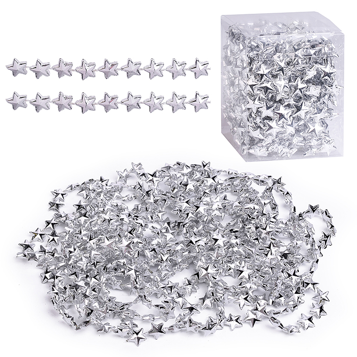 Бусы новогодние S2641 "Маленькие звёздочки" (5м)