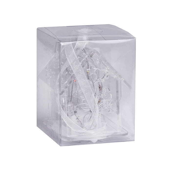 Фото к товару Электрогирлянда светящаяся S1812 "Домик" (6.5*5см) прозрачный Электрогирлянда светящаяся S1812 "Домик" (6.5*5см) прозрачный