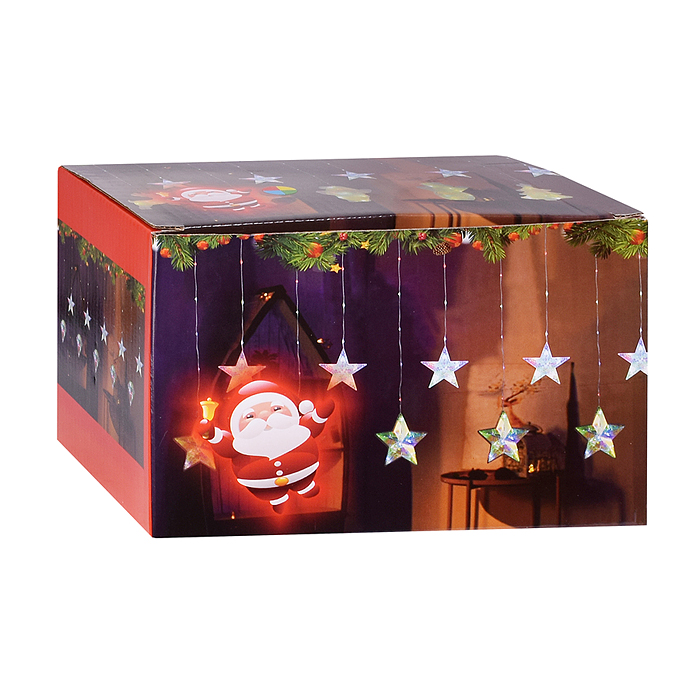 Фото к товару Электрогирлянда со звездами, цветная Электрогирлянда со звездами, цветная