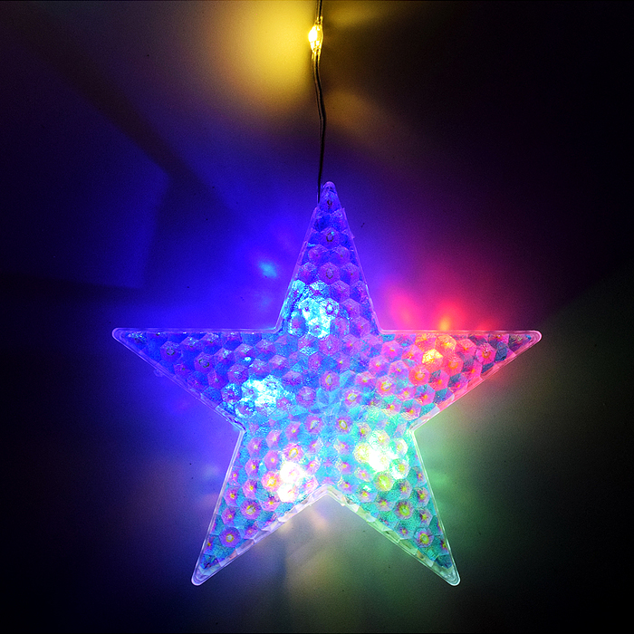 Фото к товару Электрогирлянда со звездами, цветная Электрогирлянда со звездами, цветная