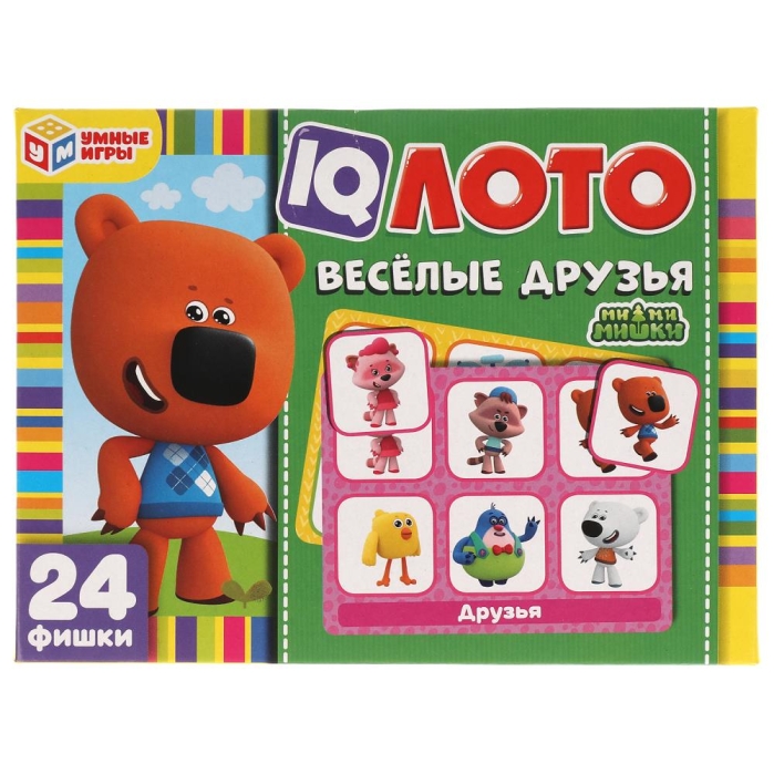 IQ-лото "Ми-ми-мишки. Веселые друзья" 24 пластиковые фишки IQ-лото "Ми-ми-мишки. Веселые друзья" 24 пластиковые фишки