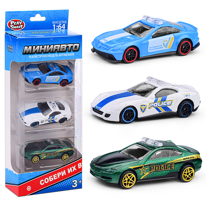 Набор машин 6389-B "Полицейский драйв" в коробке