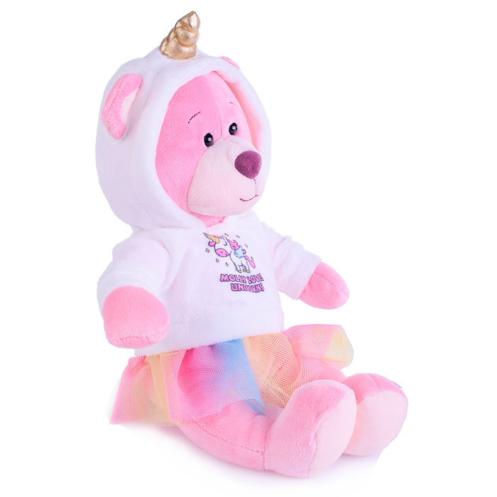 Мишка Молли в Худи Единорога и Юбке-Сетке, 21 см, в коробке 