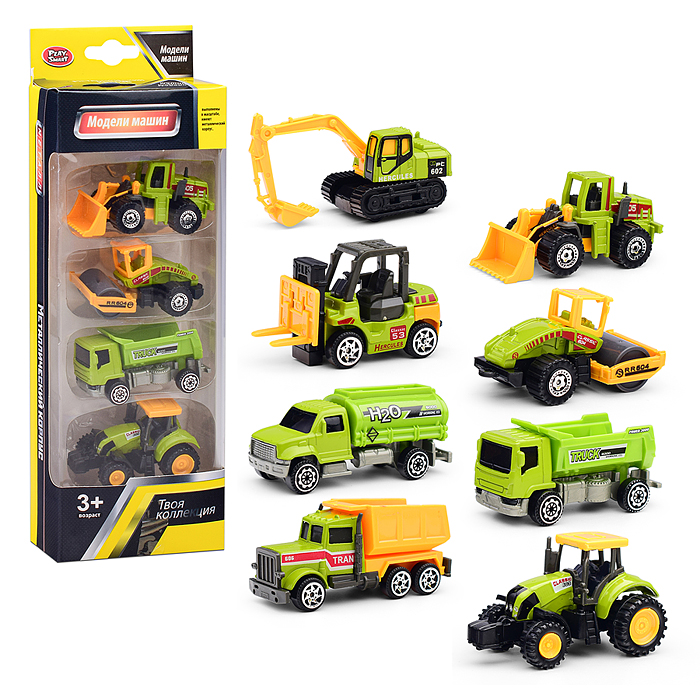 Набор машин 6675 "Строим вместе-2" в коробке Набор машин 6675 "Строим вместе-2" в коробке