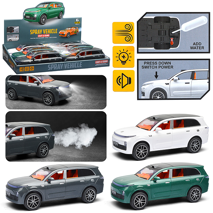 Машина YM-9928F "Внедорожник" (свет, звук, спрей) в коробке