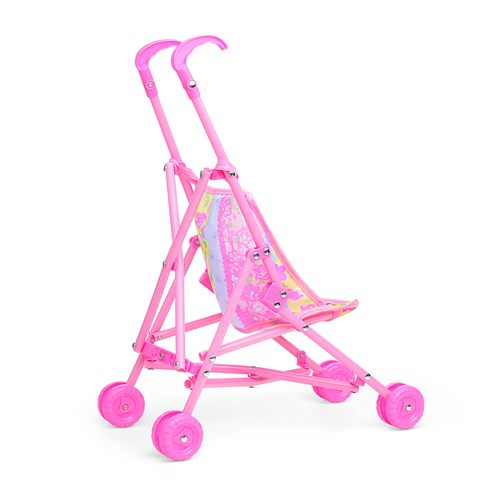 Фото к товару Коляска кукольная 3690 (трость, складная, прогулочная с капюшоном, цвет розовый, с принтом) в пакете Коляска кукольная 3690 (трость, складная, прогулочная с капюшоном, цвет розовый, с принтом) в пакете