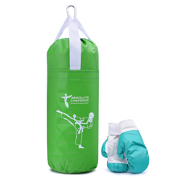 Набор детский игровой "Я-Чемпион" 6кг зеленый (перчатки, груша) Набор детский игровой "Я-Чемпион" 6кг зеленый (перчатки, груша)