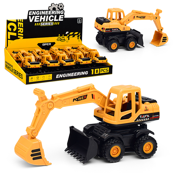 Спецтехника BHX823 "Экскаватор" с ковшом и грейдером, в коробке