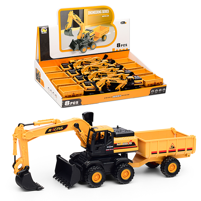 Спецтехника BHX818 "Экскаватор" с прицепом, в коробке Спецтехника BHX818 "Экскаватор" с прицепом, в коробке