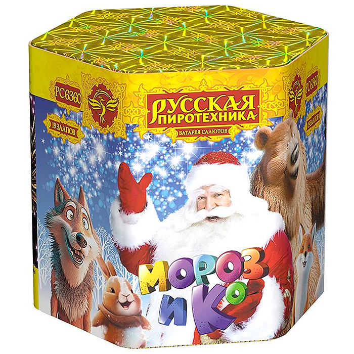 Батарея салютов "Мороз и Ко" (0,8" х 19 залп.) * в кор. 18 шт. Срок до 01.04.28