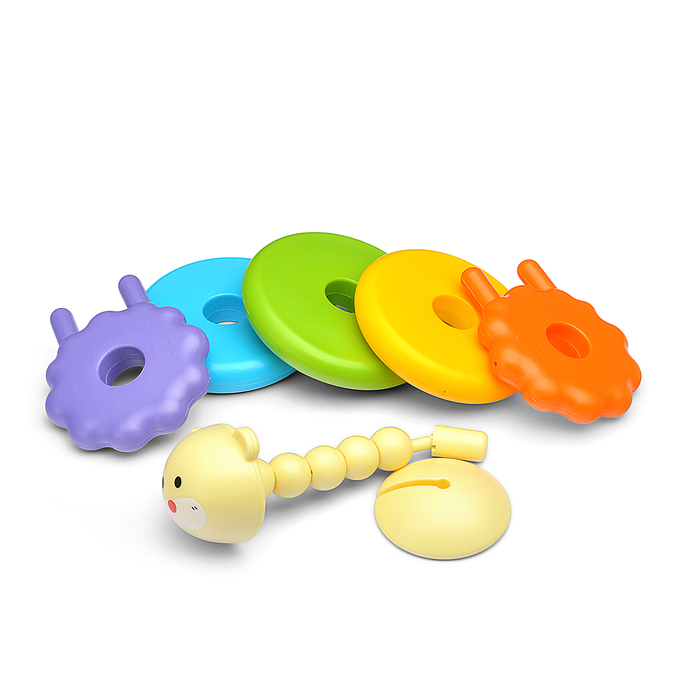 Фото к товару Пирамидка 52126-52127 "Зверёк" в коробке Пирамидка 52126-52127 "Зверёк" в коробке