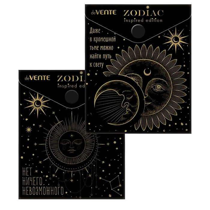 Папка-конверт на кнопке "Zodiac" A6 (140x170 мм) 180 мкм, непрозрачная, 