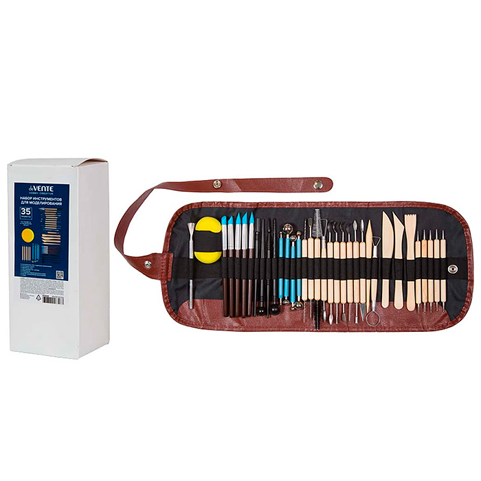 Набор инструментов для лепки и моделирования "HOBBY CREATIVE" 35 предметов Набор инструментов для лепки и моделирования "HOBBY CREATIVE" 35 предметов