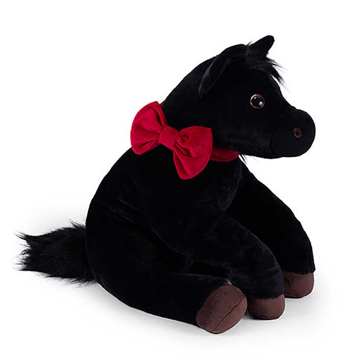 Мягкая игрушка "Лошадка Марго" черный, 81 см. Мягкая игрушка "Лошадка Марго" черный, 81 см.