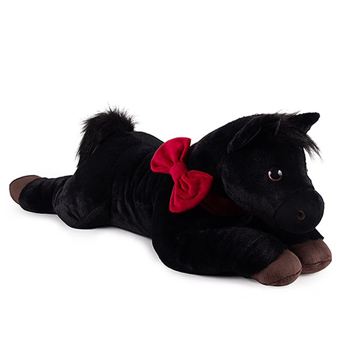 Фото к товару Мягкая игрушка "Лошадка Марго" черный, 81 см. Мягкая игрушка "Лошадка Марго" черный, 81 см.