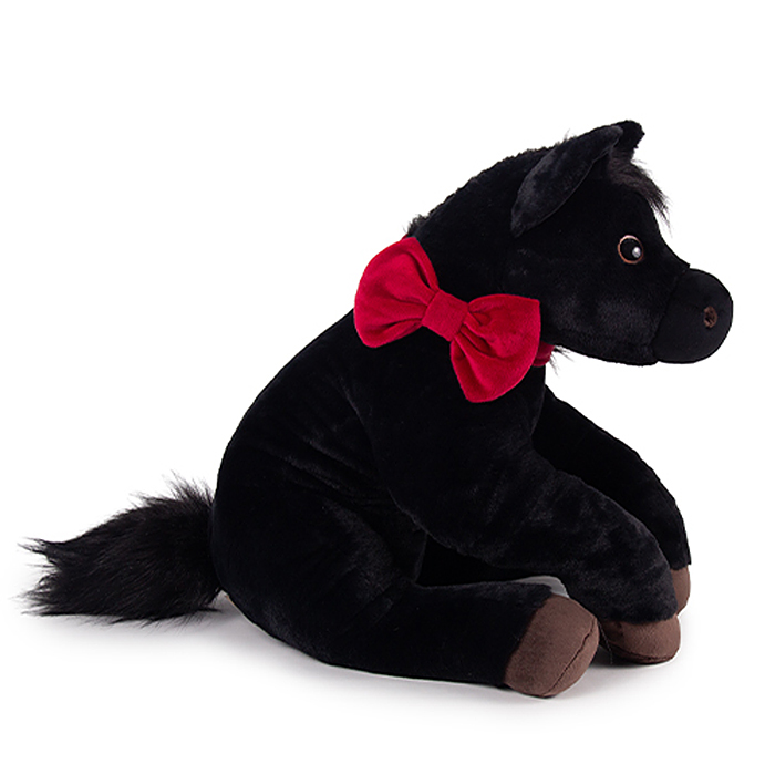 Фото к товару Мягкая игрушка "Лошадка Марго" черный, 81 см. Мягкая игрушка "Лошадка Марго" черный, 81 см.