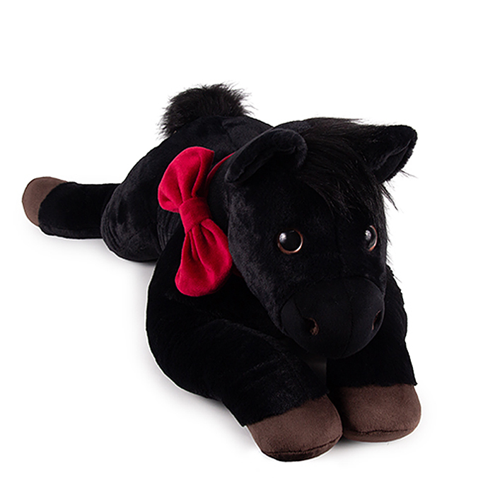 Фото к товару Мягкая игрушка "Лошадка Марго" черный, 81 см. Мягкая игрушка "Лошадка Марго" черный, 81 см.