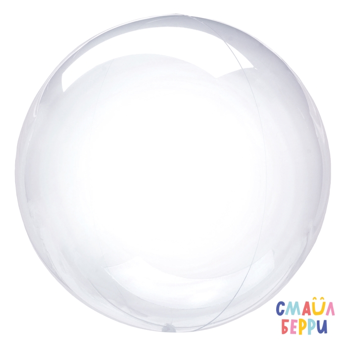 Шар (36''/91 см) Сфера, Deco Bubble, Прозрачный, Кристалл, 1 шт. в уп.