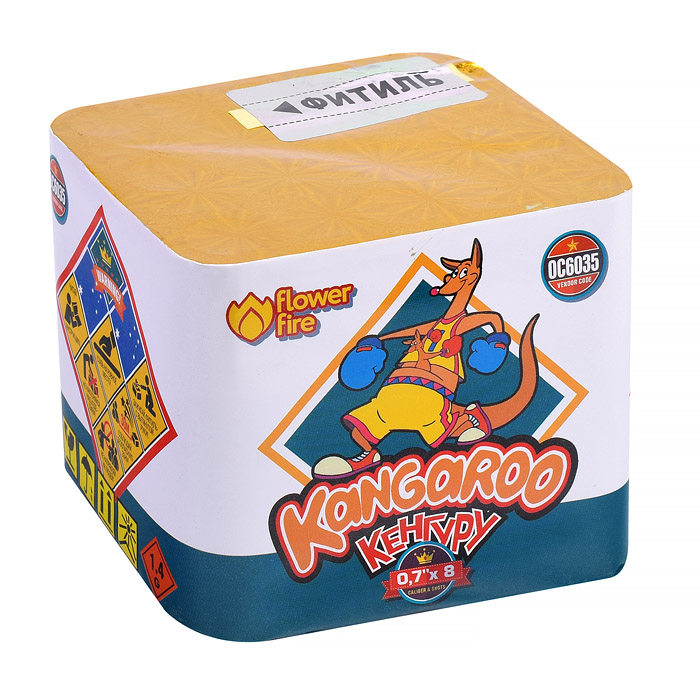 Батарея салютов "Кенгуру" (0,7" х 8 залп.) Батарея салютов "Кенгуру" (0,7" х 8 залп.)