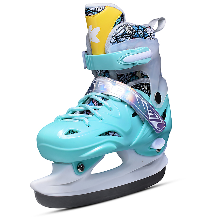 Фото к товару Коньки 00-3080 (размер M35-38) бирюзовые, в сумке Коньки 00-3080 (размер M35-38) бирюзовые, в сумке