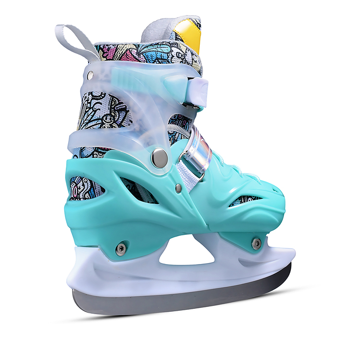 Фото к товару Коньки 00-3080 (размер M35-38) бирюзовые, в сумке Коньки 00-3080 (размер M35-38) бирюзовые, в сумке