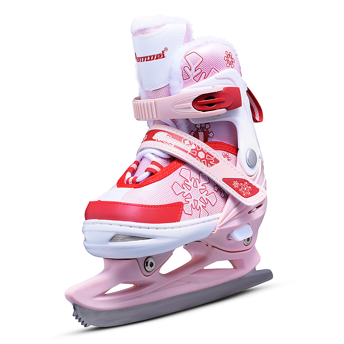 Фото к товару Коньки 00-3079 (размер S31-34) красно-розовые Коньки 00-3079 (размер S31-34) красно-розовые