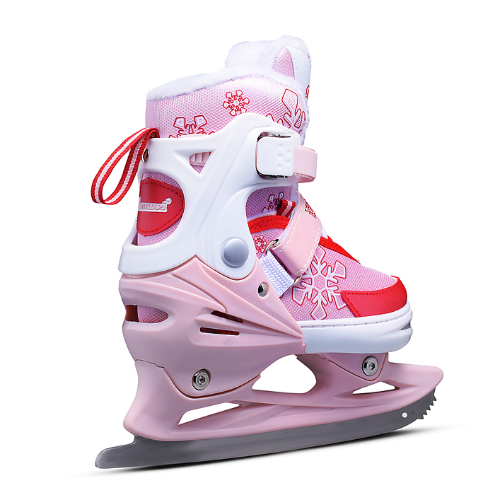 Фото к товару Коньки 00-3079 (размер S31-34) красно-розовые Коньки 00-3079 (размер S31-34) красно-розовые