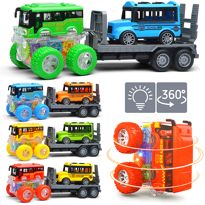 Машина YM-1114G1 "Трюкач" с прицепом, в пакете Машина YM-1114G1 "Трюкач" с прицепом, в пакете