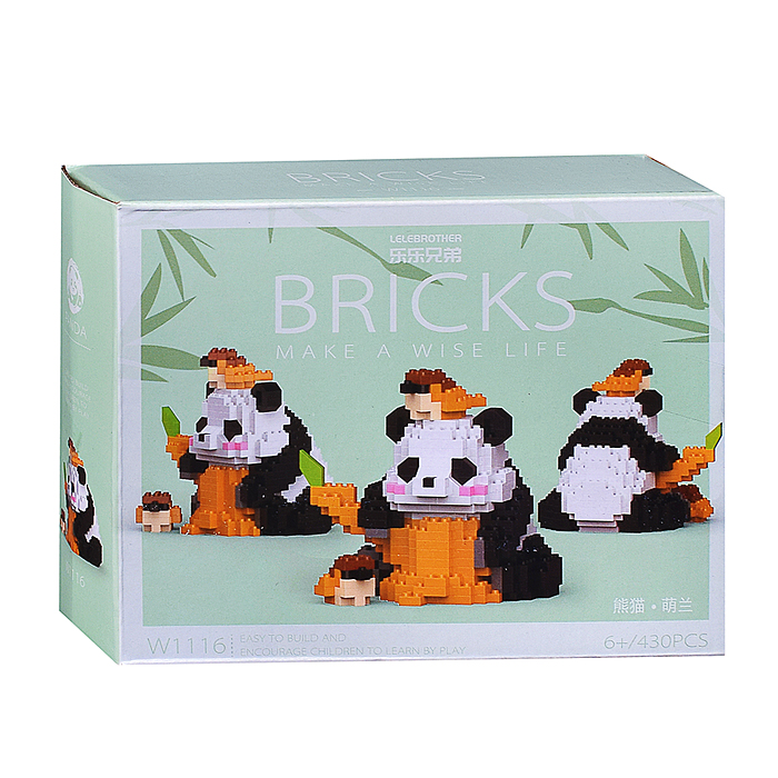 Конструктор W1116 "Панда" (430 дет.) в коробке