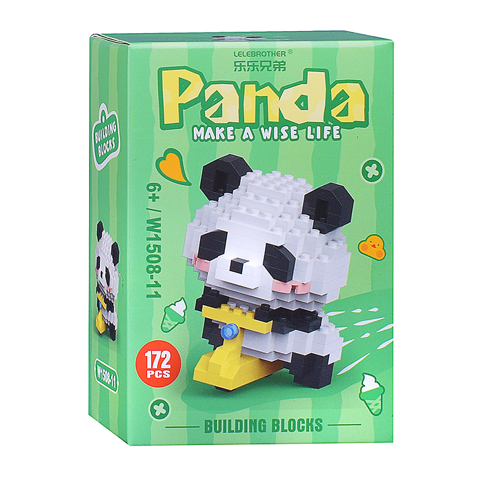 Конструктор W1508-11 "Панда" (172 дет.) в коробке